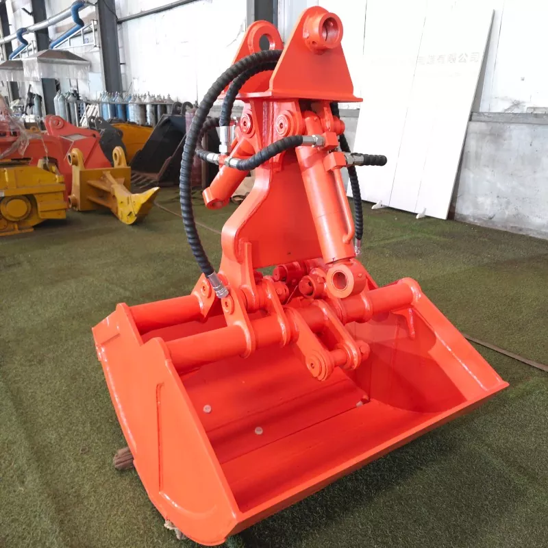 Dobbeltcylindret Clamshell skovl til gravemaskiner