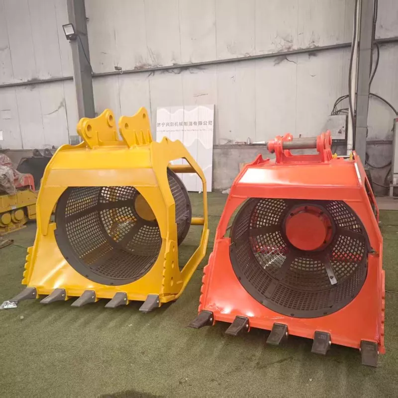 Hydraulisk drevet roterende sigtespand